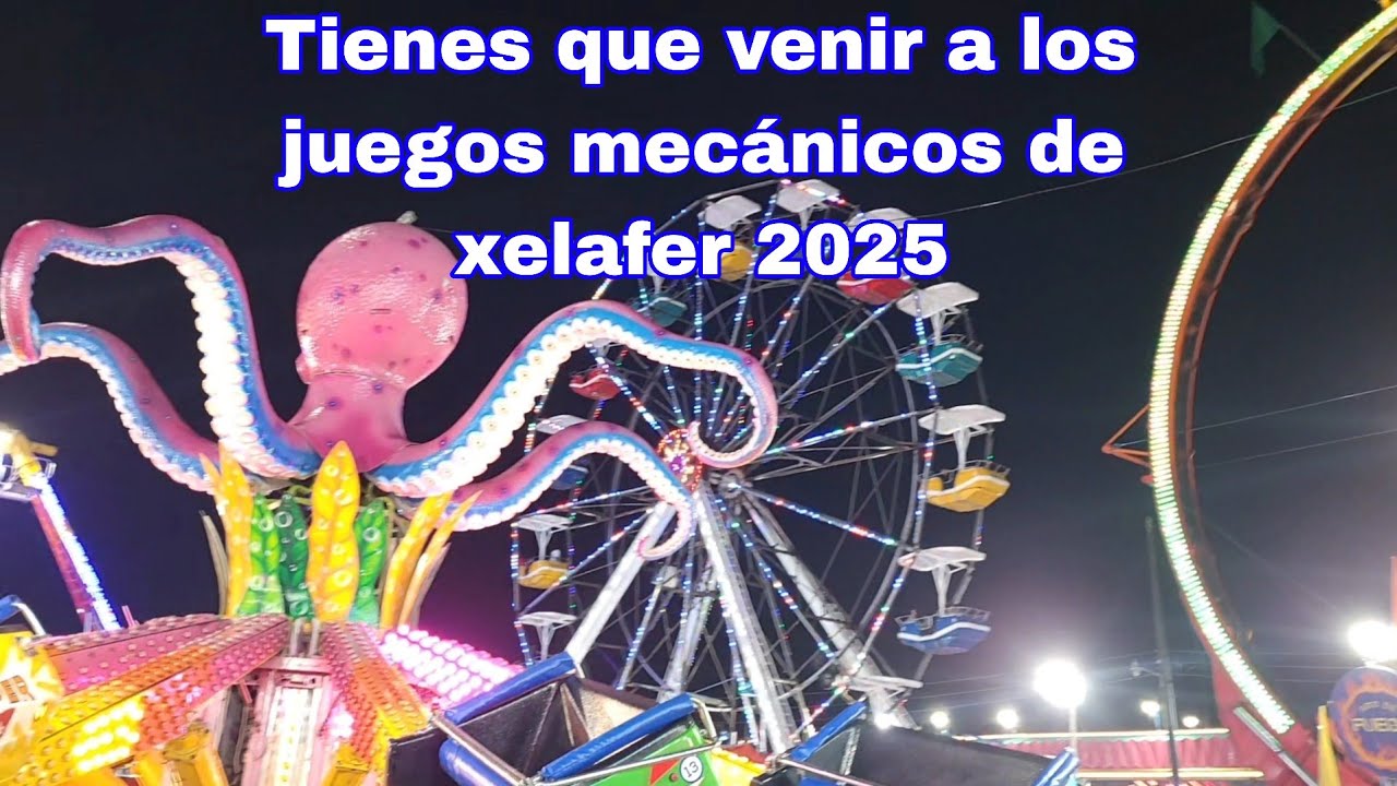 Mucha Adrenalina En Los Juegos Mec&aacute;nicos De Xelafer 2025 #feriadeindependencia #xela #Guatemala 