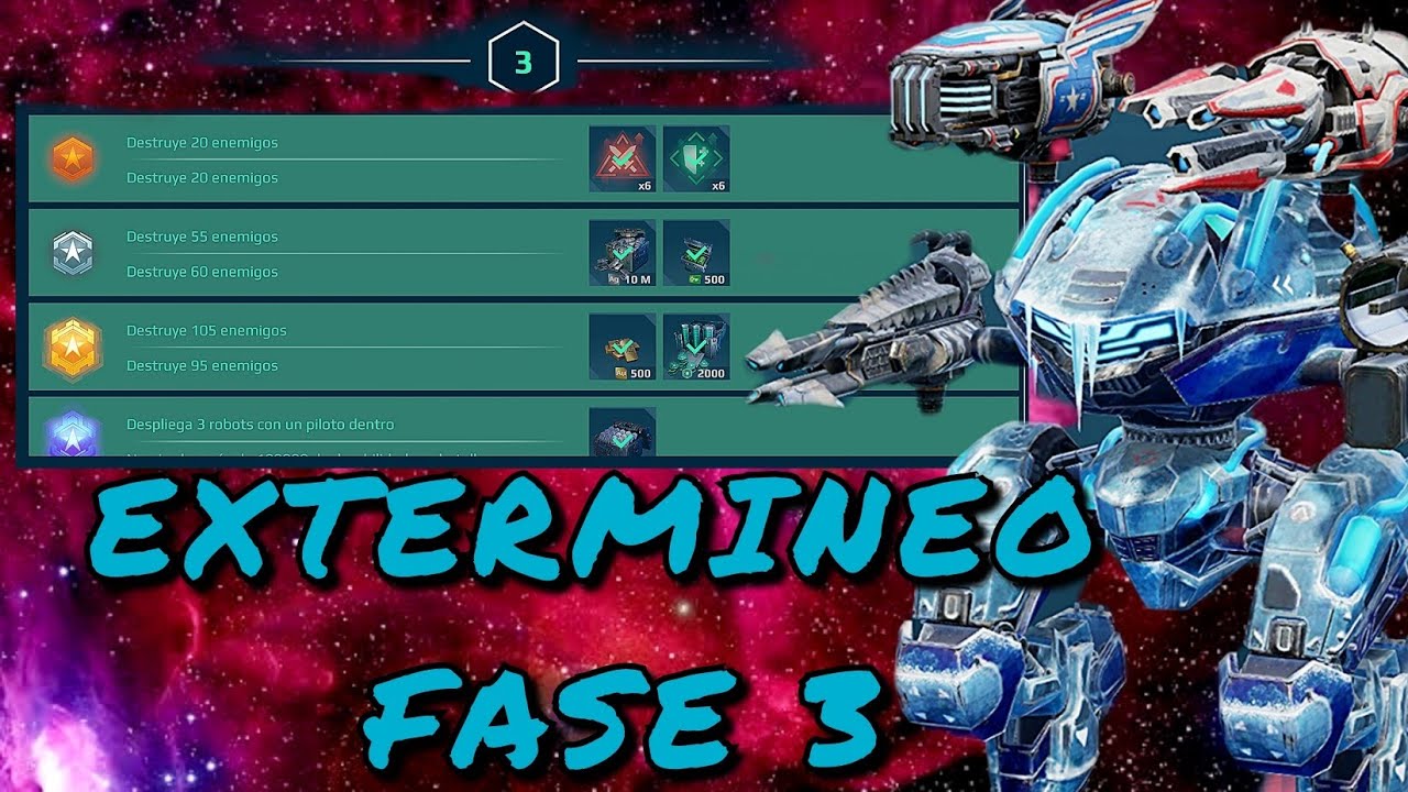 ASI SE PASA LA FASE 3 DE EXTERMINEO SI ERES FREE TO PLAYER - War Robots #warrobots #mech #android
