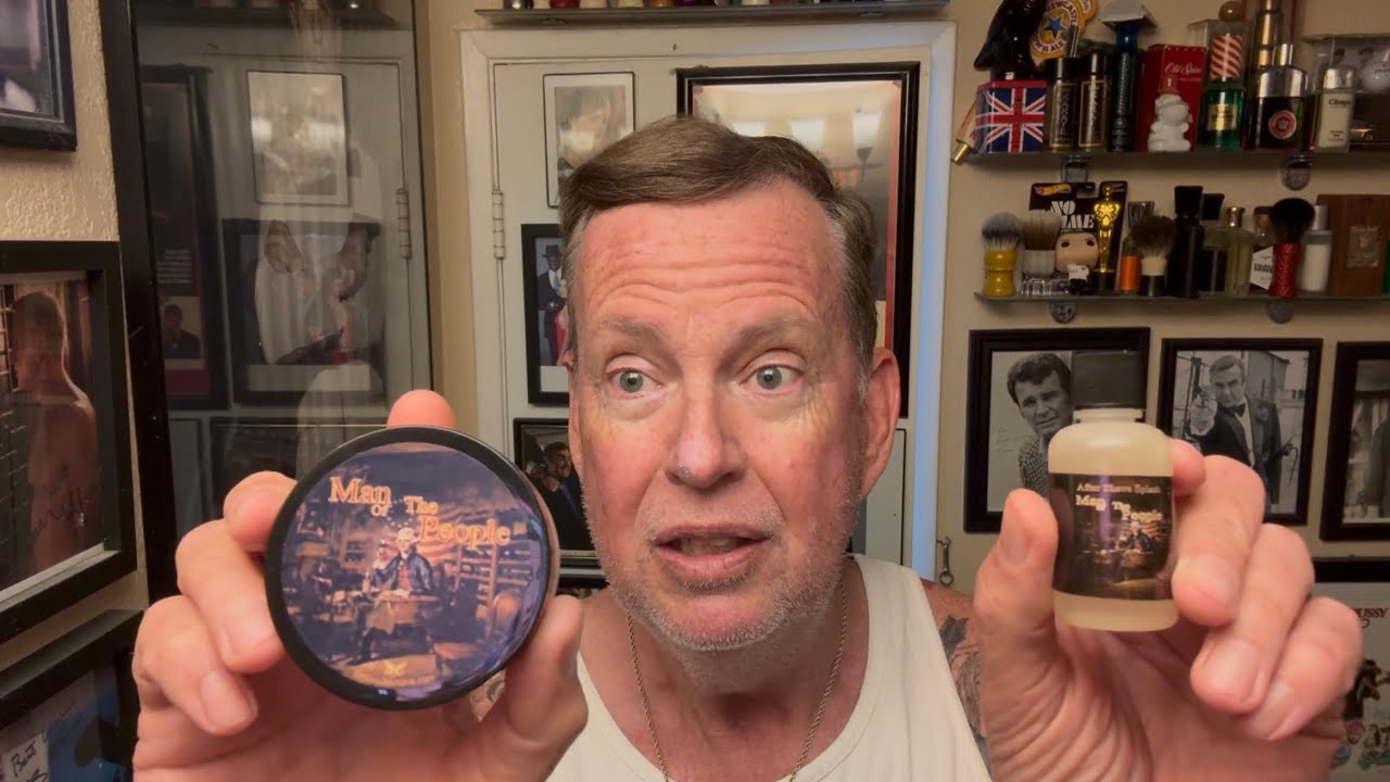 Мыло и лосьон после бритья &laquo;Man of the People&raquo;, бритва Merkur 34C, помазок Chubby 2 и лезвие Pers...