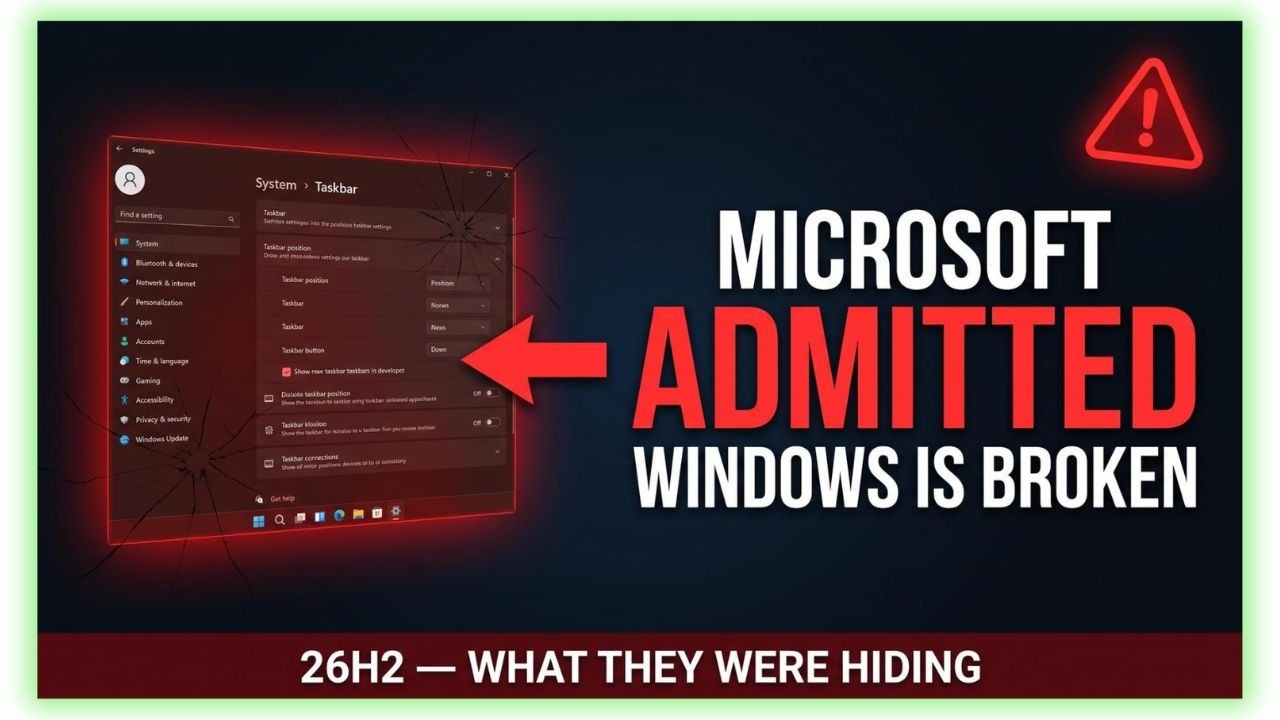 Microsoft Just Admitted Windows 11 Is Broken &mdash; Here's the 26H2 Fix