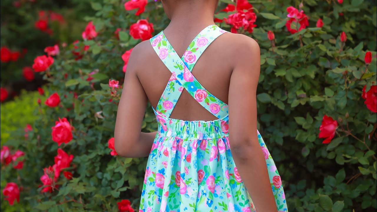 DIY Little Girl Crossed Back Dressed { Little Lizard King Pattern Eden}