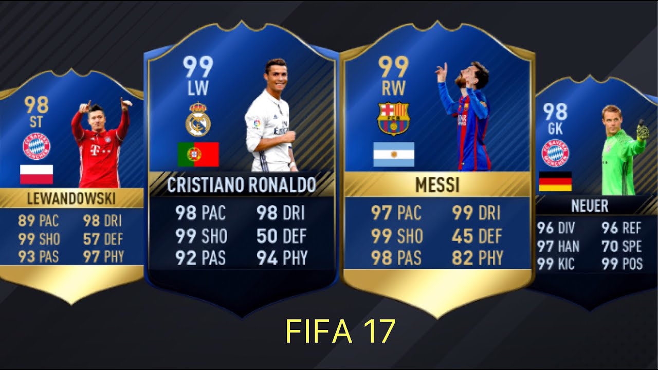 RETRO FIFA: FIFA 17 TEAM ft. CR7 TOTY & MESSI TOTS