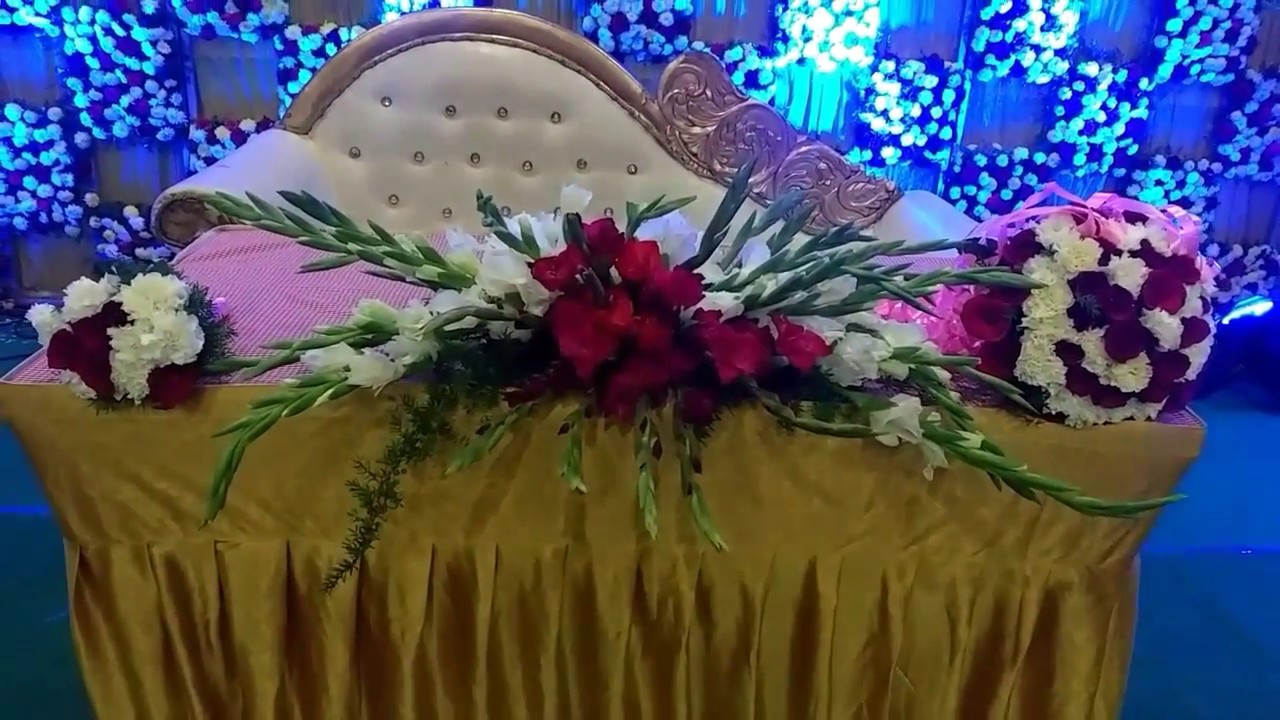Marriage weddings flowers stages decoration video