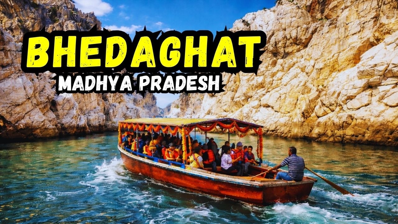 Bhedaghat Boat Ride around Marble Rocks & Divine Narmada Aarti | Incredible Tour of India.