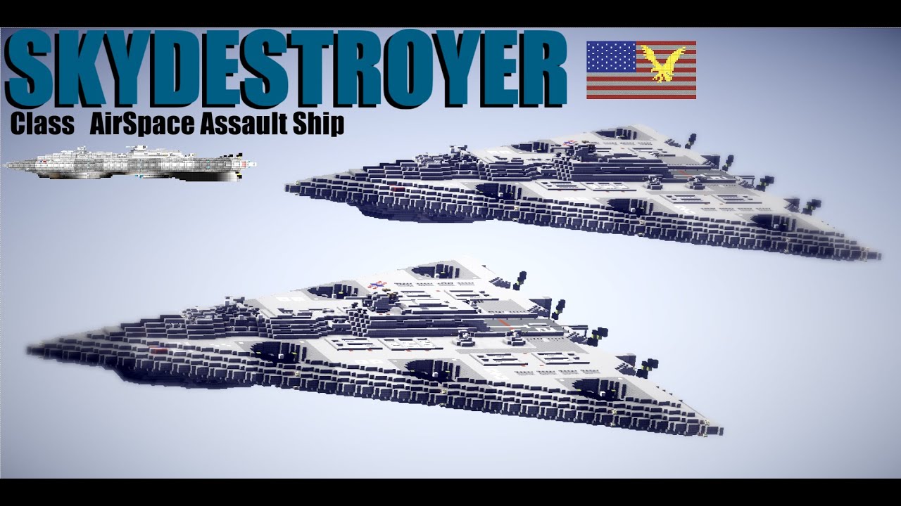 [Minecraft軍事部]飛行戦艦の時代！スカイデストロイヤー級空域制圧艦紹介