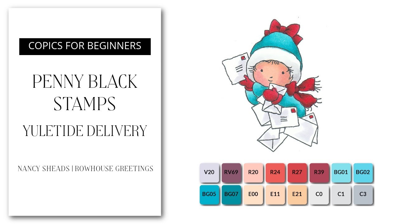 COPICS FOR BEGINNERS: How to color Yuletide Delivery by Penny Black with Copic markers