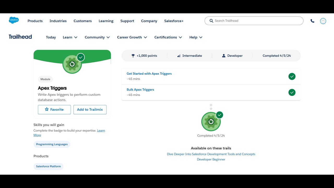 Get Started with Apex Triggers | Apex Triggers | Salseforce Trailhead