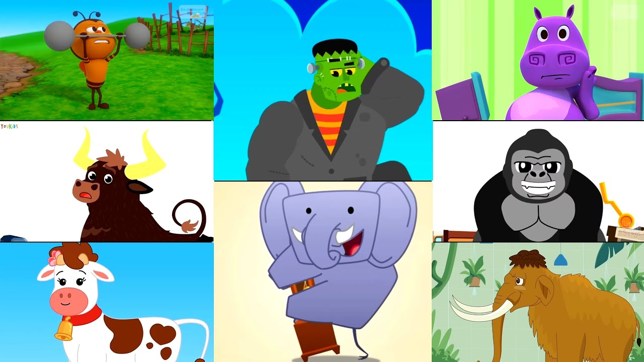 HICKORY DICKORY DOCK || FRANKENSTEIN VS. CUTE ELEPHANT || 8 BEST CLOCK CRASHER PARTY || FX TUTORIAL