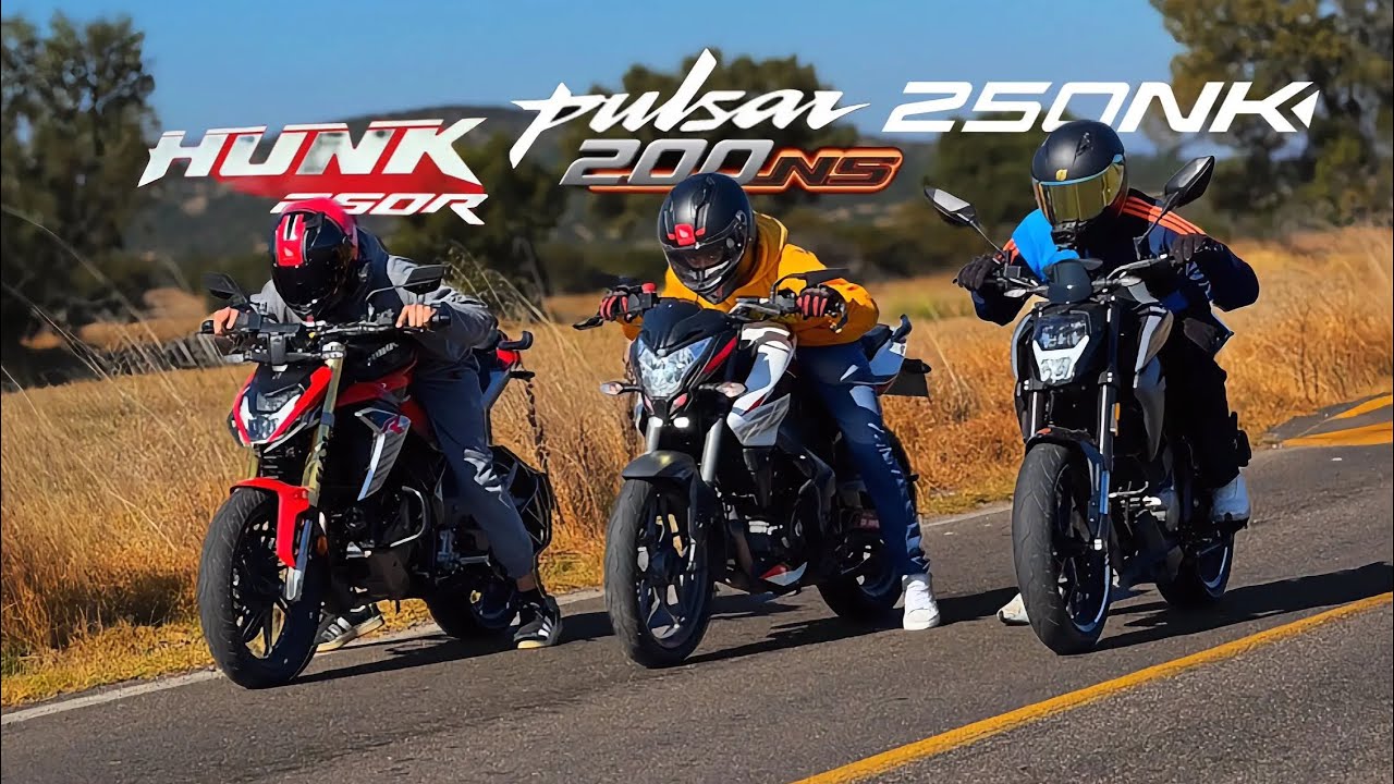 Hunk 250R vs Pulsar Ns 200 vs Cf Moto NK 250. Carrera Definitiva. 🔥🏁