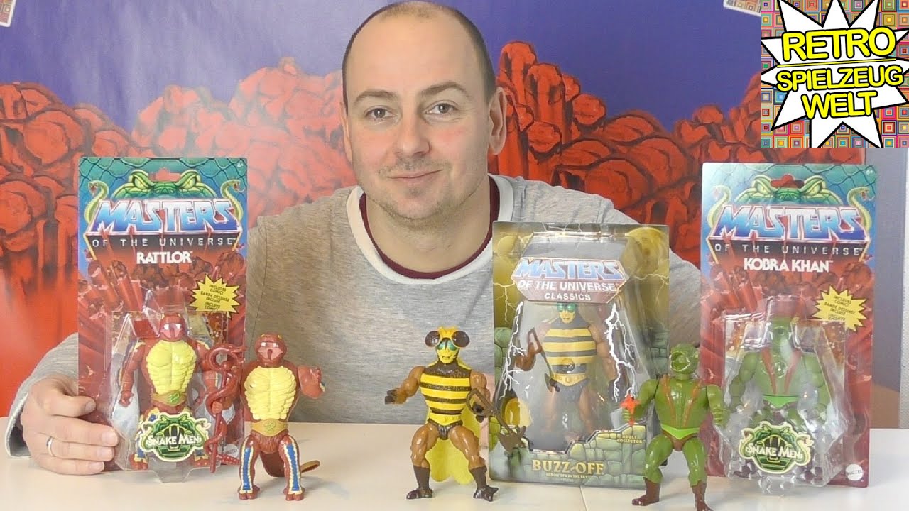 MotU Origins Rattlor & Kobra Khan I Buzz-Off Classics unboxing - Retro Spielzeugwelt