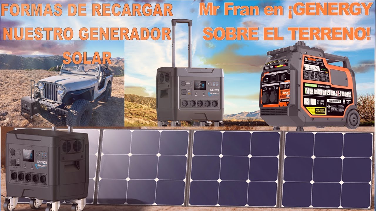 GENERADOR SOLAR GENERGY   4 FORMAS DE RECARGAS