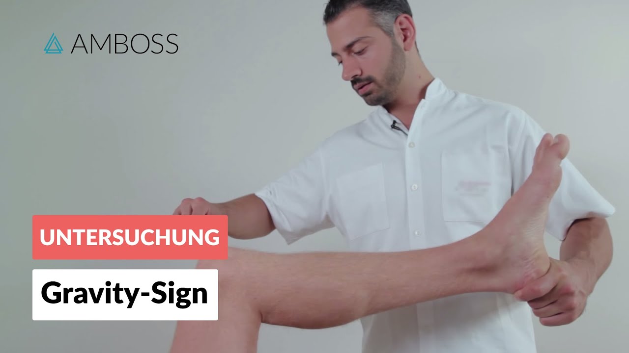 Prüfung des Gravity-Signs - Orthopädie - Untersuchung des Knies (Hinteres Kreuzband) - AMBOSS Video