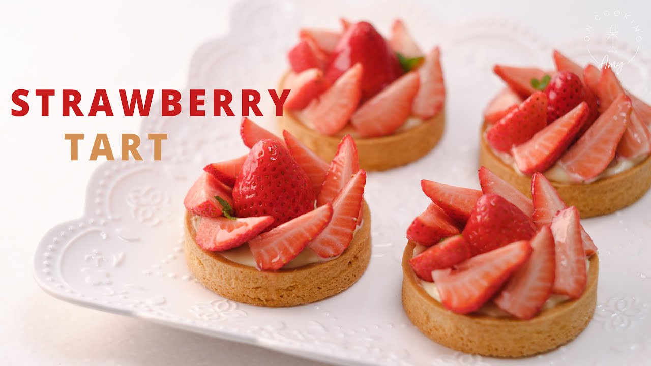 充滿魔力的 草莓塔: Strawberry Tart recipe ASMR