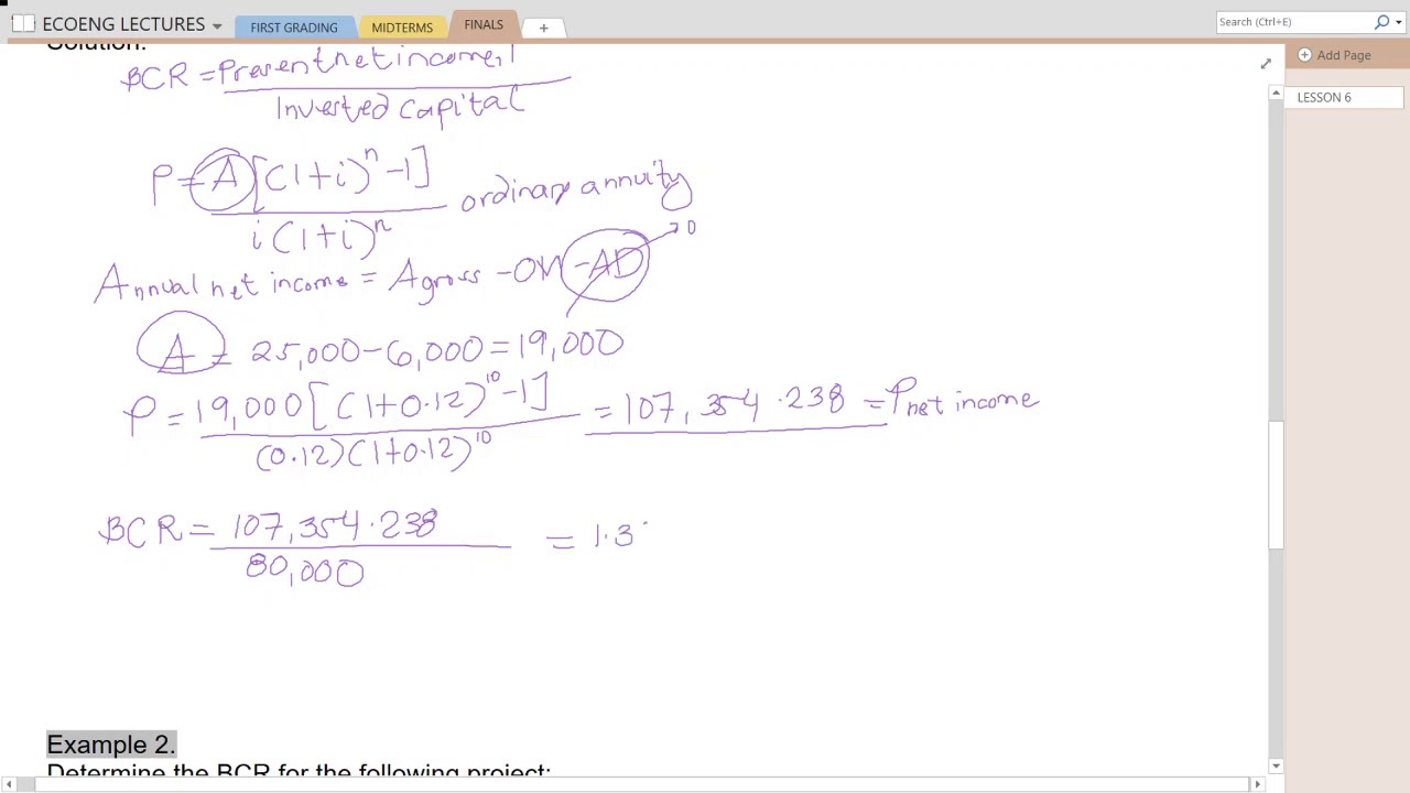 Benefit -Cost Ratio