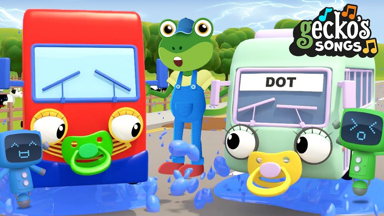 Rain Rain Go Away - Baby Trucks Want To Play｜Gecko's Garage｜Cartoon Song For Kids｜Music For Children