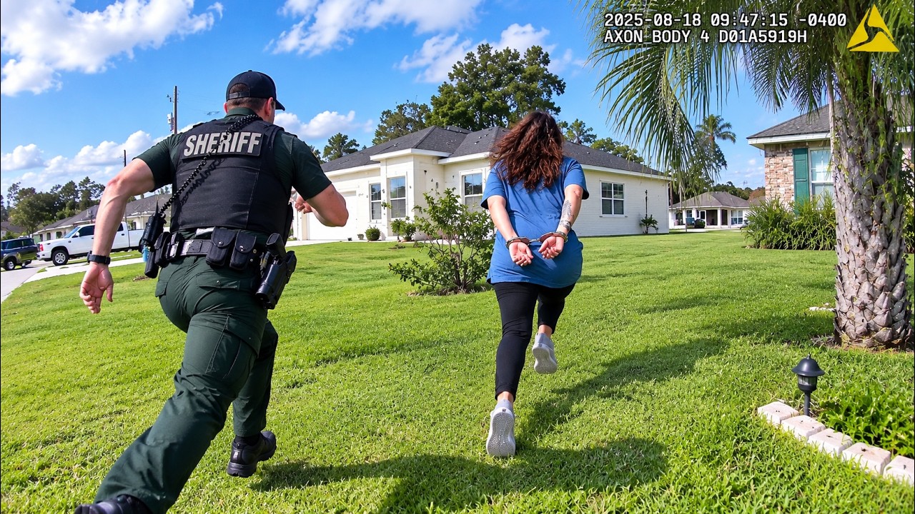 Bodycam: Wanted Fugitive Flees Police &mdash; Then Tries to Escape AGAIN #PoliceBodycam #viralvideo