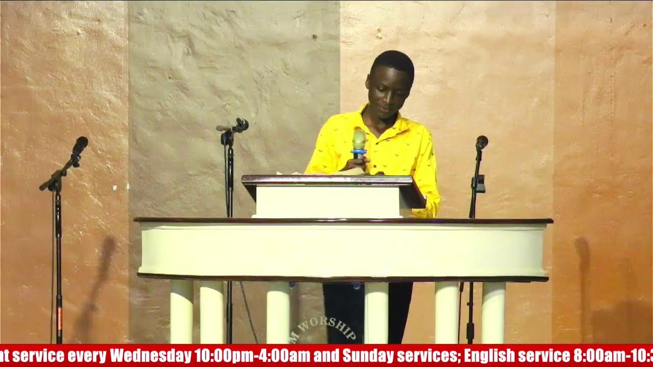YOUTH EVENING SERVICE [WEDNESDAY] ; 21TH/ JANUARY/ 2026