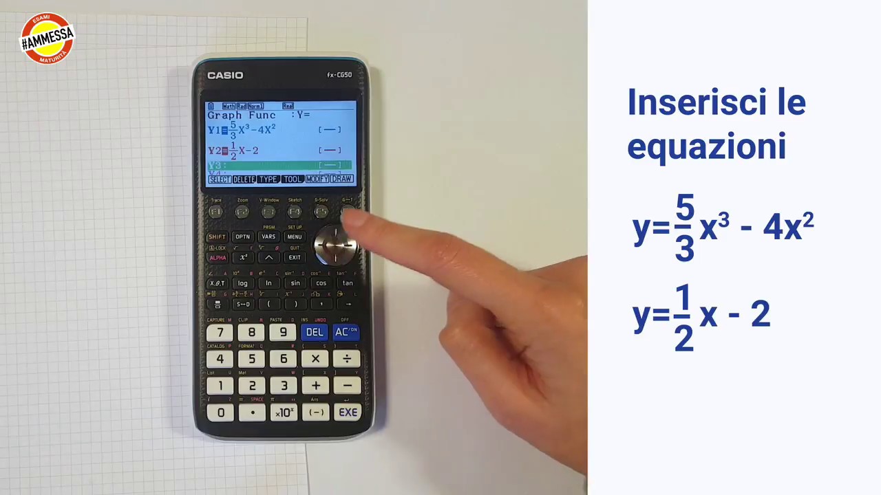 Calcolatrice grafica CASIO FX-CG50 - Area di superfici piane