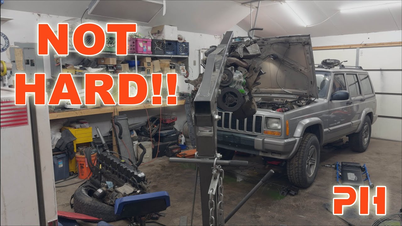 How to replace a 4.0 in a Jeep Cherokee XJ! (not clickbait)