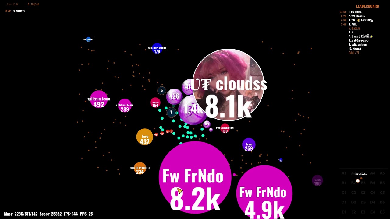 Agar.io - D4niek & Beans Random Server Takeover #69