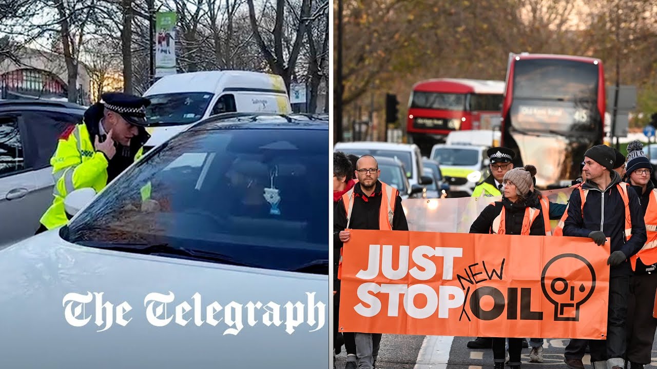 Driver blocked by Just Stop Oil threatened with fine for beeping horn at protesters