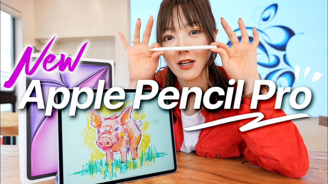 Новый Apple Pencil Pro! Умение рисовать, наклоняя ручку, просто потрясающе.