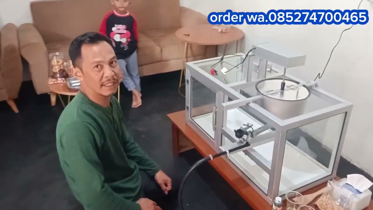 Ms Herman uji perdana mesin popcorn model kanan terbaru wa.me/+6285274700465