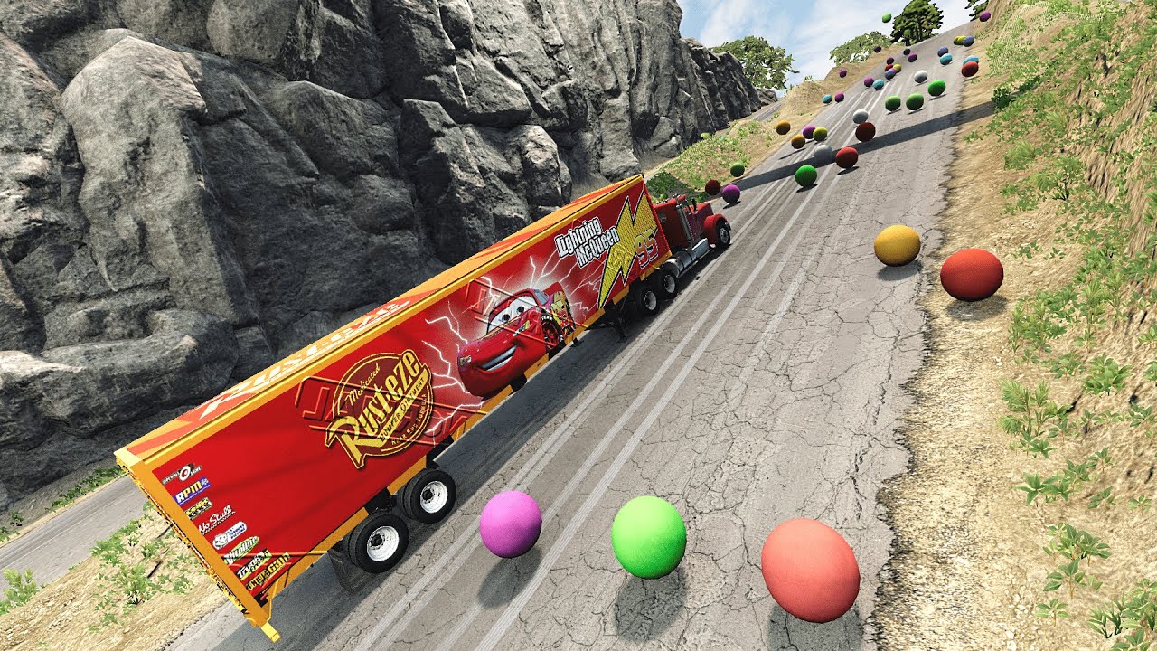 Cars vs Colors Balls | Heavy Balls Crashes On Cars &ndash; BeamNG Drive | Crash Drive