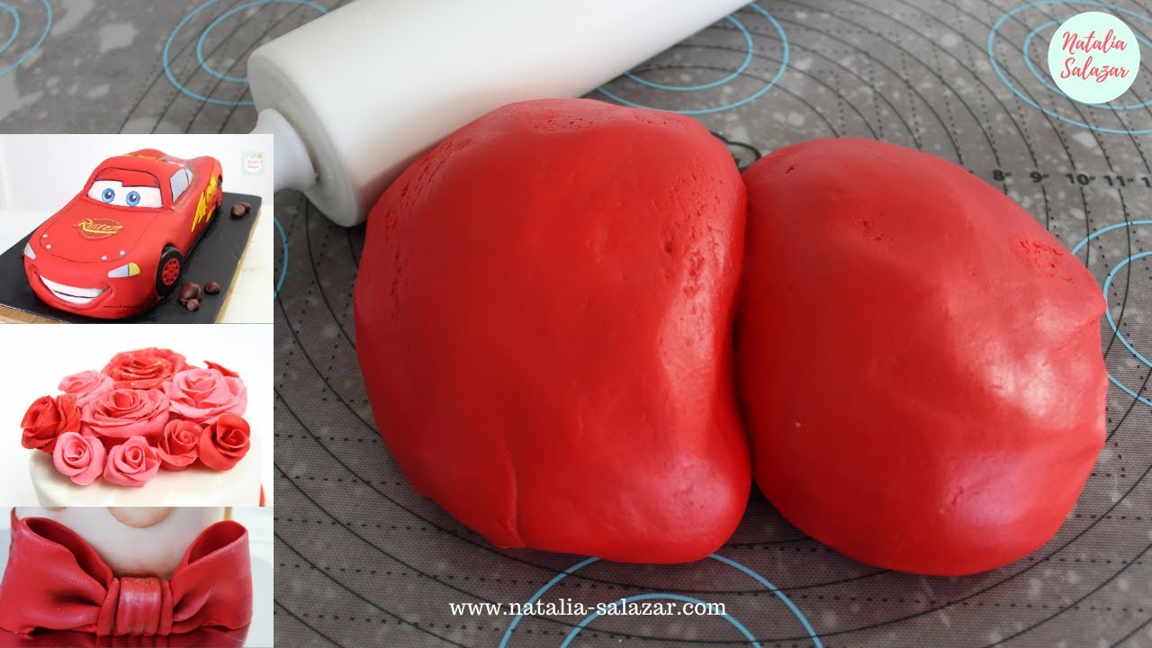 💘Cómo hacer FONDANT ROJO| Sirve para todos los colores oscuros| Natalia Salazar