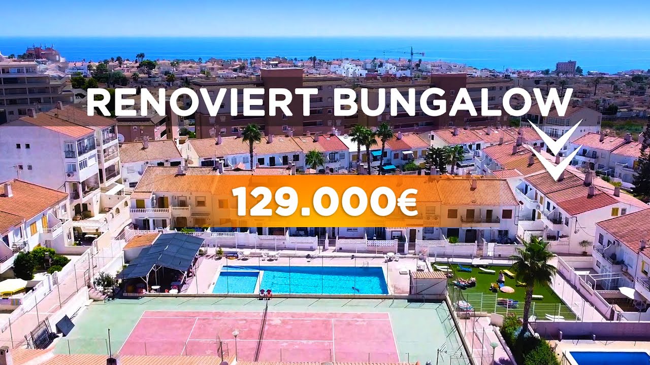 Bungalow in Torrevieja 🌴🦜 Bungalow RENOVIERT mit Gemeinschaftspool in Torrevieja
