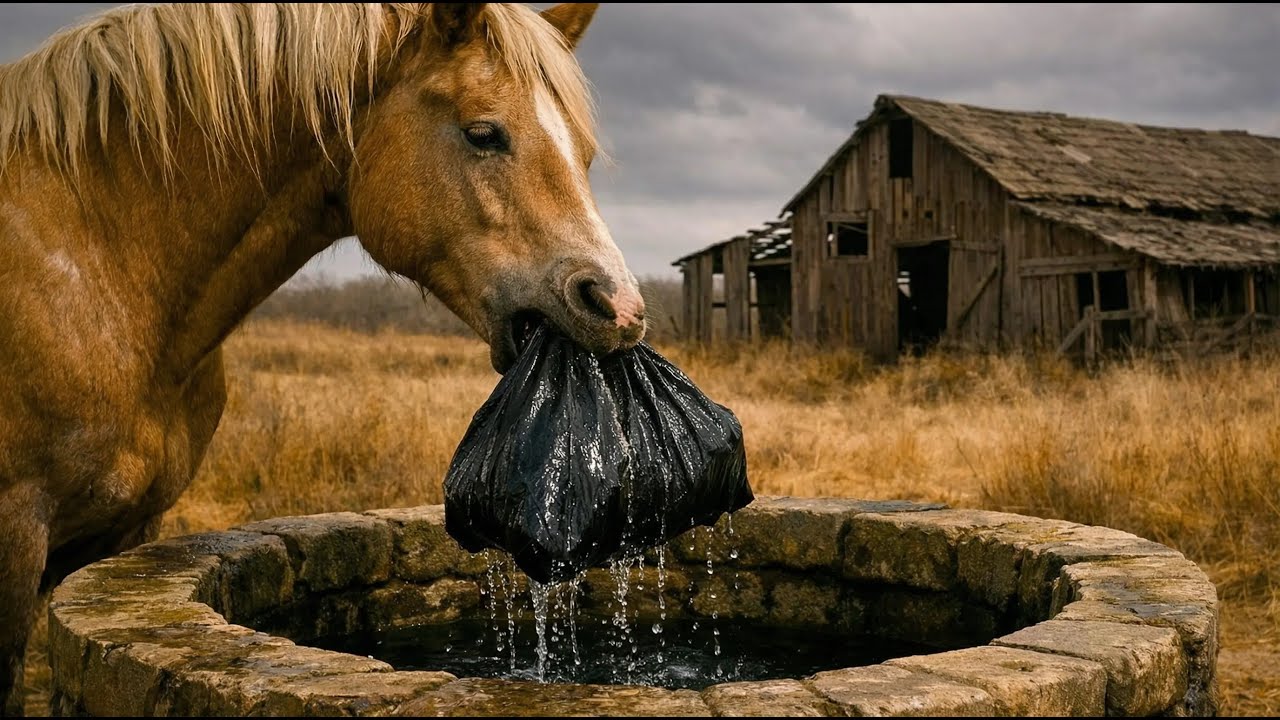 EL CABALLO BEBÍA DEL POZO… HASTA SACAR ALGO QUE CAMBIARÍA LA VIDA DE SU DUEÑO…