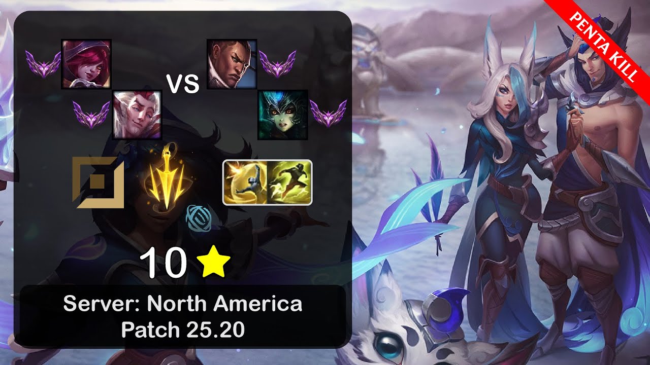Xayah ADC + Rakan vs Lucian + Nami - NA Master - Patch 25.20