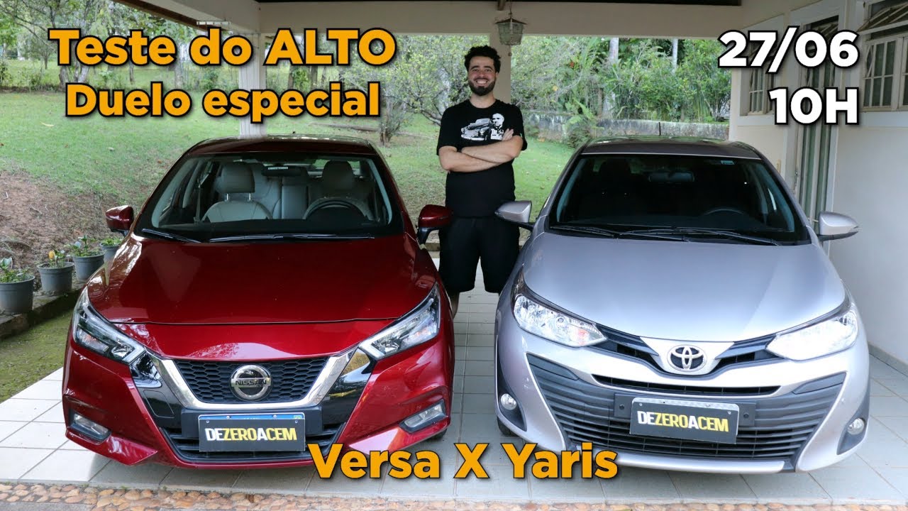 Teste do ALTO especial: duelo entre Nissan Versa e Toyota Yaris Sedã