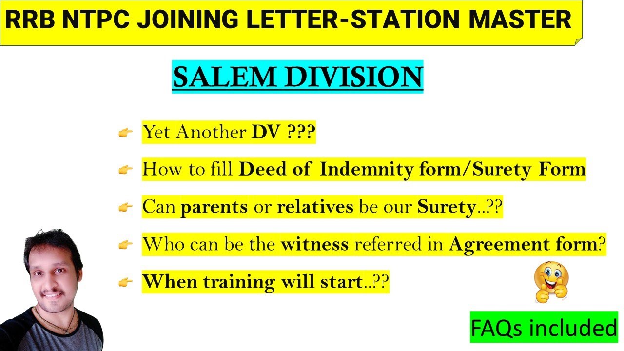RRB NTPC Joining Letter Documents Required || Level 6 || Station Master || Salem Division