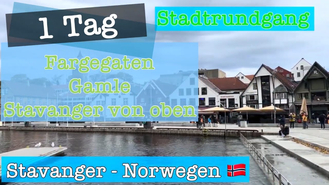 1 Tag in Stavanger - Norwegen | Stadtrundgang - von oben - Fargegaten - Gamle