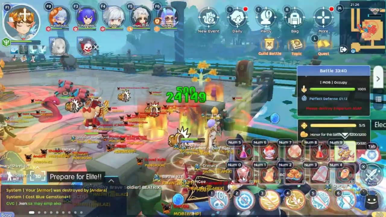 Ragnarok Mobile Classic: RAIJIN vs MOB WoE (Archbishop PoV)