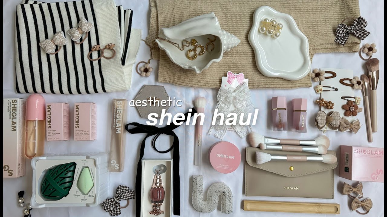 aesthetic shein haul🌷 | sheglam makeup, accessories, decor and more