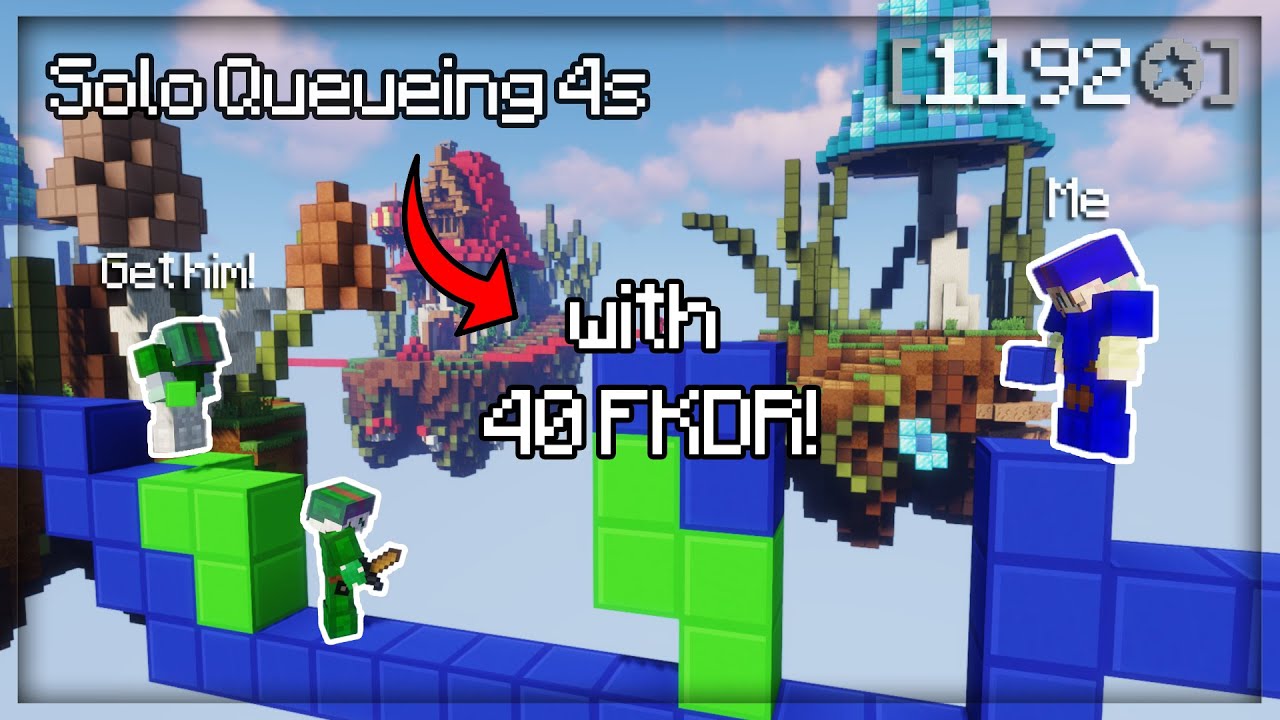Solo Queueing 4s With 40 FKDR! | Hypixel Bedwars