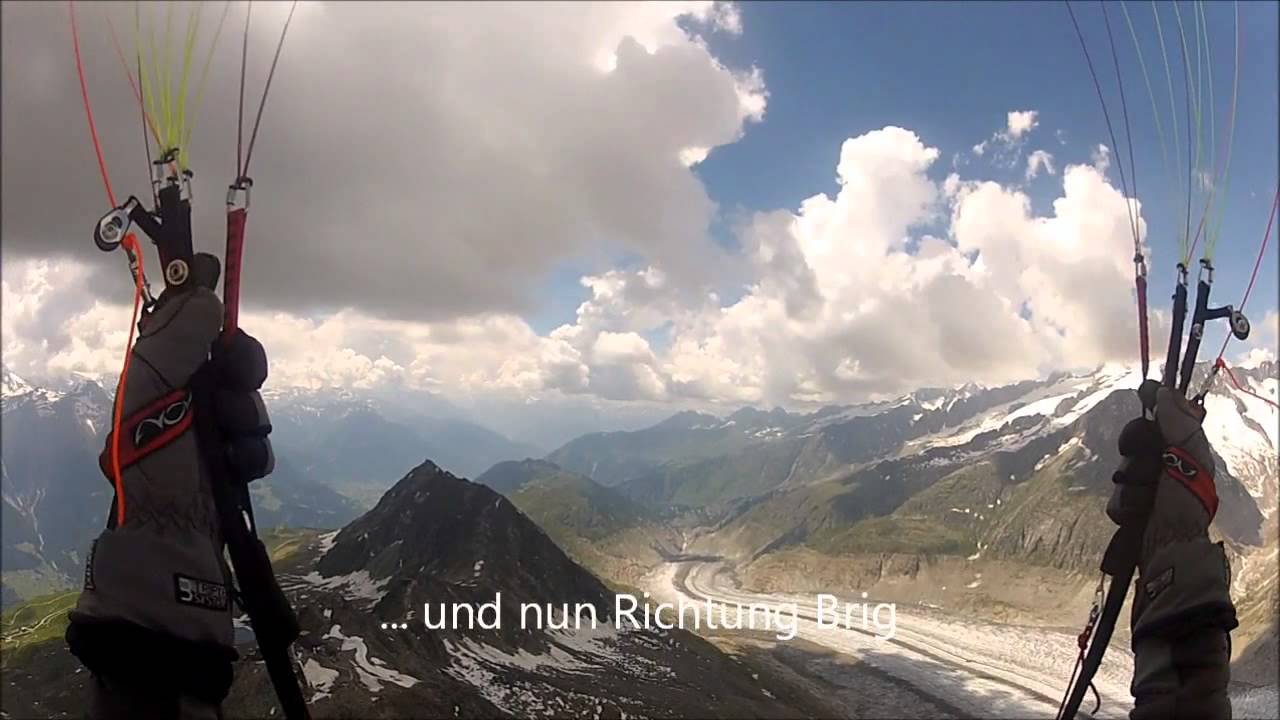 Gleitschirm Streckenflug Fiesch - Grimsel - Visp - Fiesch
