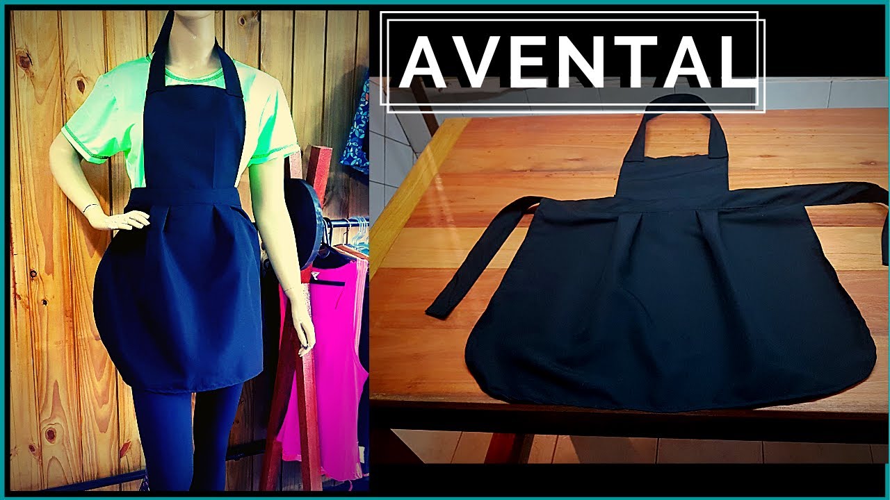 Como Fazer Avental de Cozinha Simples(Molde|Corte|Costura)