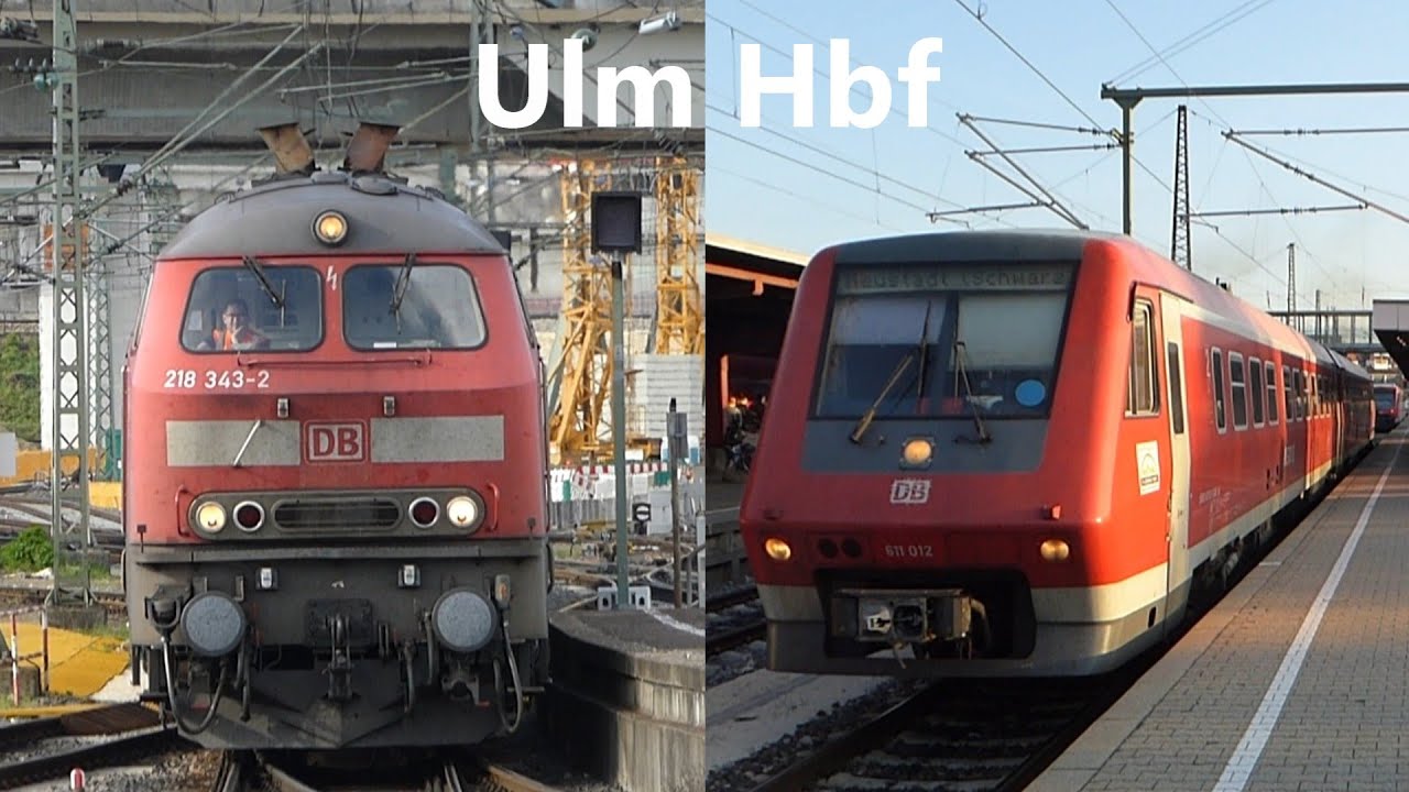 Bahnverkehr in Ulm Hbf (2016-2019)