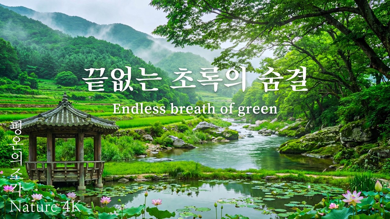 [4K UHD] 끝없는 초록의 숨결: 온전한 휴식과 깊은 몰입을 위한 대자연의 교향곡 | 평온의조각