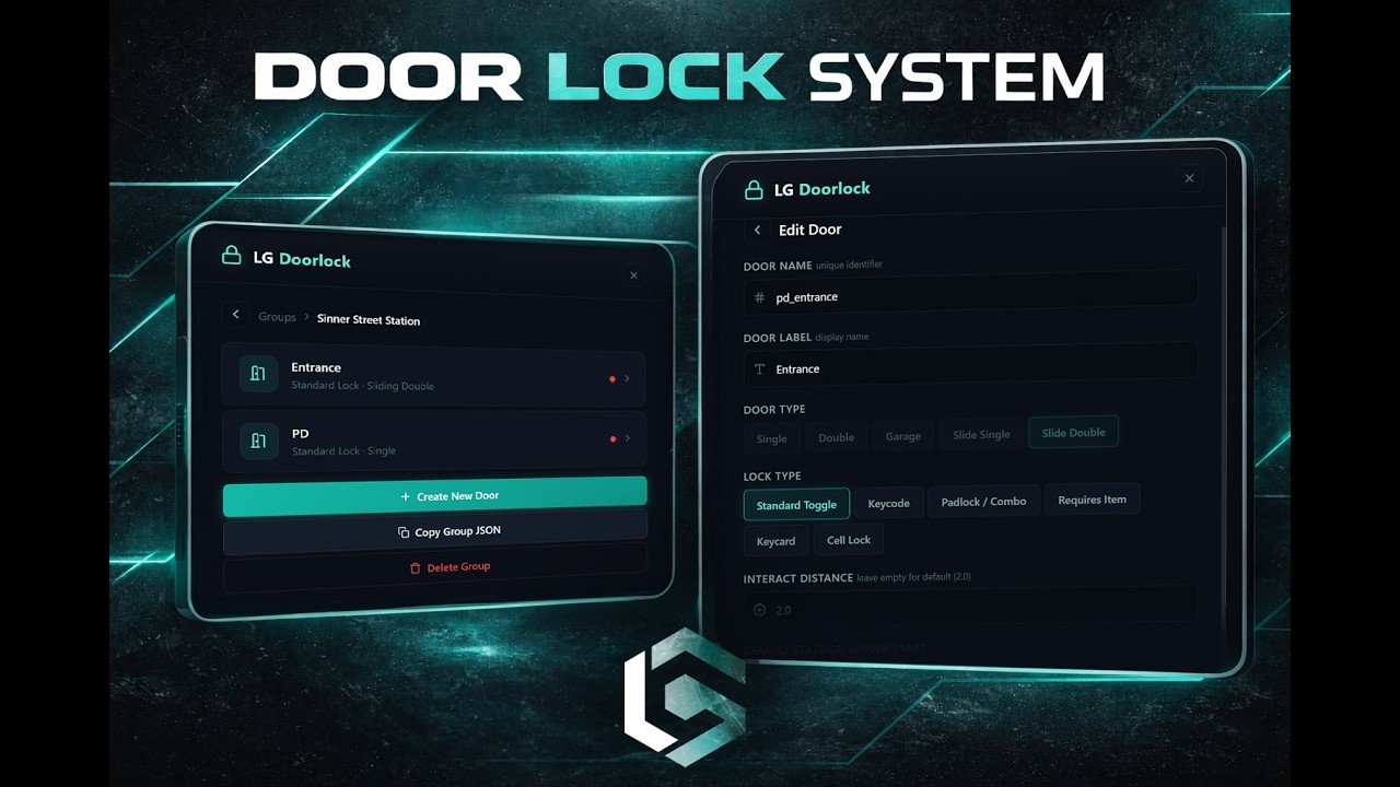LGMods Doorlock Script FiveM (Standalone, QB, ESX, TMC)