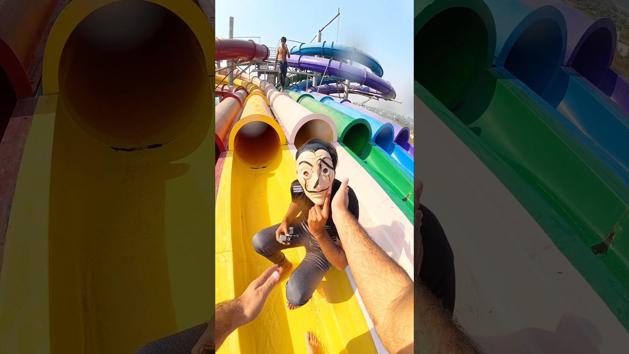 bella ciao playground parkour water slide pov