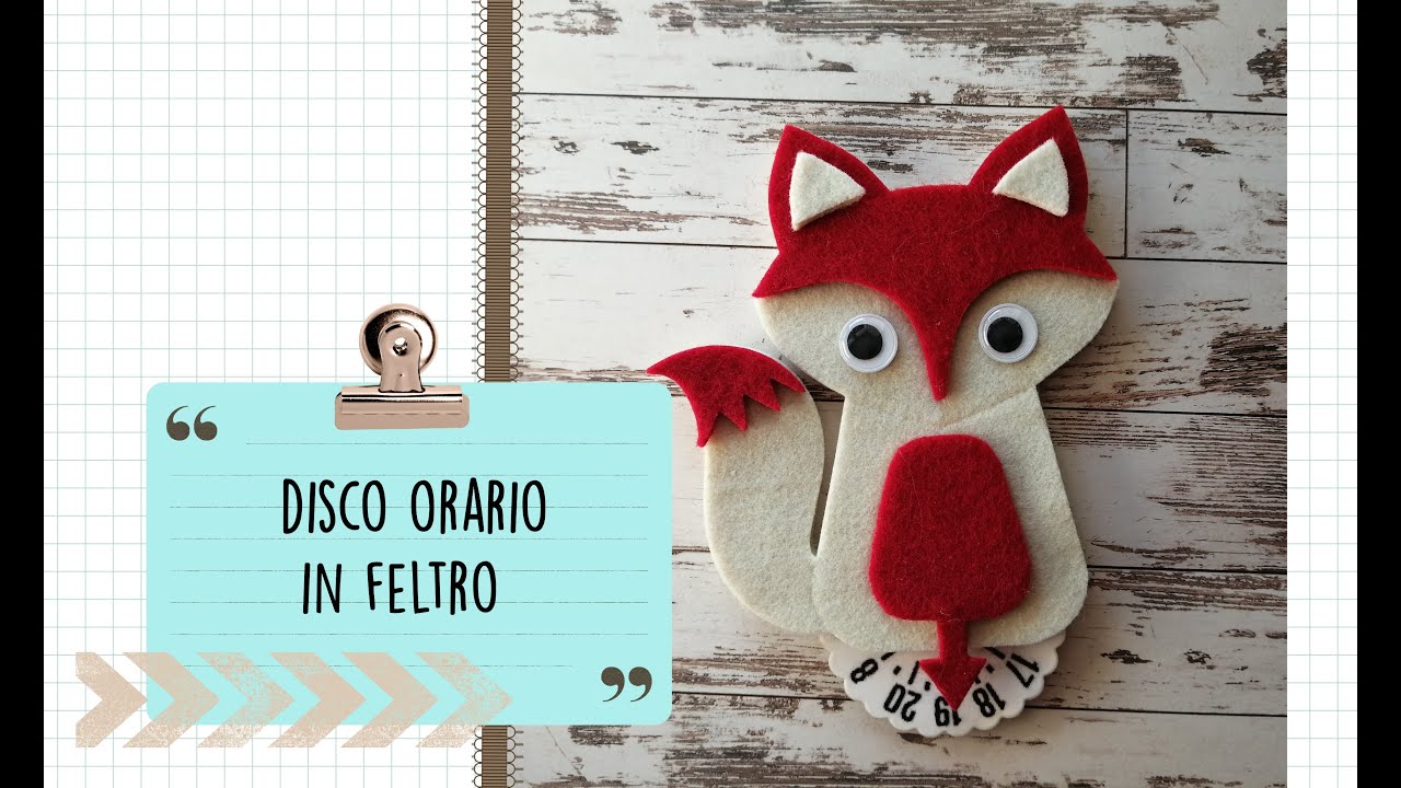 Disco orario in feltro fai da te per la festa del pap&agrave;