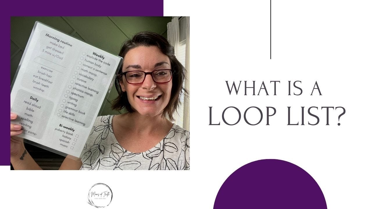NEW Homeschool schedule - loop list