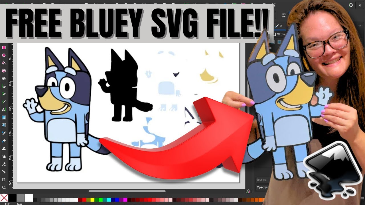 Get Your Free Bluey Svg File With Inkscape Design Program!