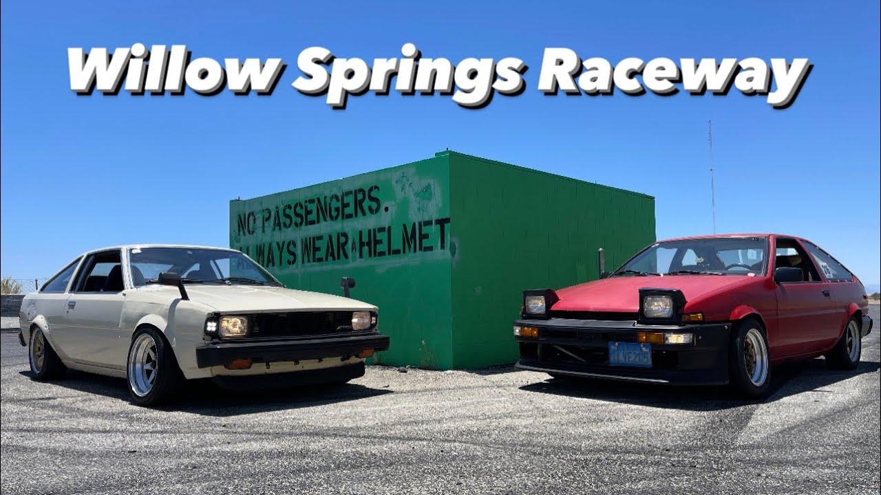 Drifting at the Balcony / Willow Springs Raceway AE86 TE72