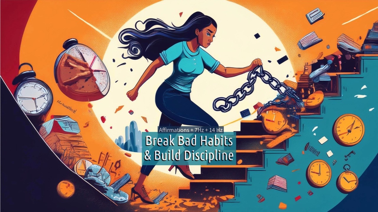 Break Bad Habits & Build Discipline (Affirmations + 7 Hz + 14 Hz)