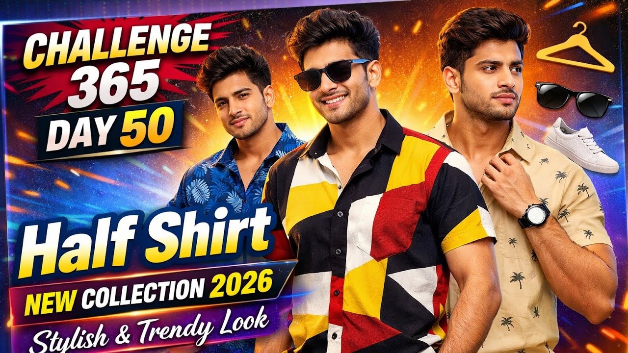 Challenge 365 Day 50 👕 Half Shirt New Collection 2026 | Stylish & Trendy Look